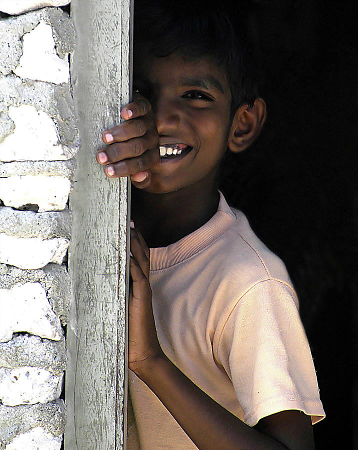 Boy in Doorway Photograph by Bill Cain