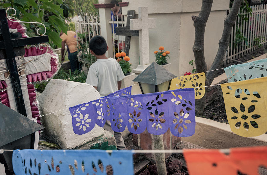 Day Of The Dead Photograph - Boy in the Graveyard on the Day of the Dead by Dane Strom Day Of The Dead Photograph - Boy in the Graveyard on the Day of the Dead by Dane Strom