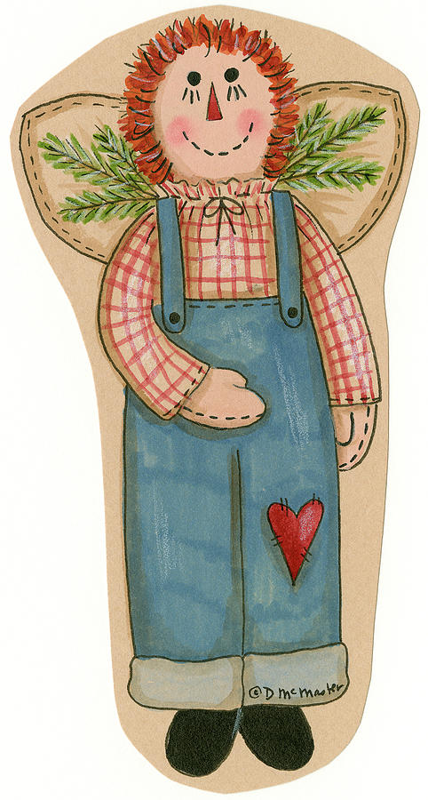 Boy Rag Doll Painting - Boy Rag Doll by Debbie Mcmaster