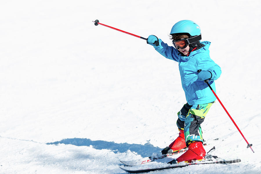 Boy Skiing Photograph by Microgen Images/science Photo Library