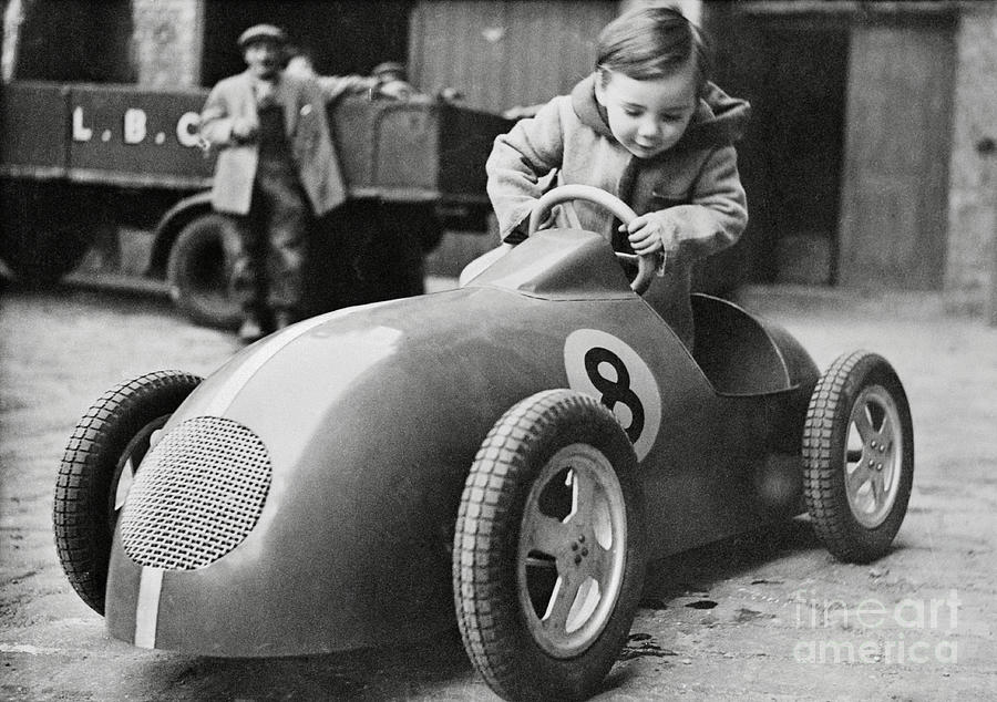 Boy Trying New Toy Speed Car Photograph by Bettmann