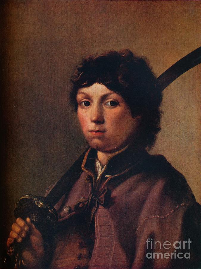 Boy With A Sabre, C1640 Drawing by Print Collector