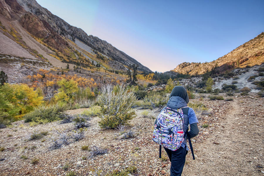 Boy With Backpack Hiking In The Sierras, California Photograph by Cavan ...