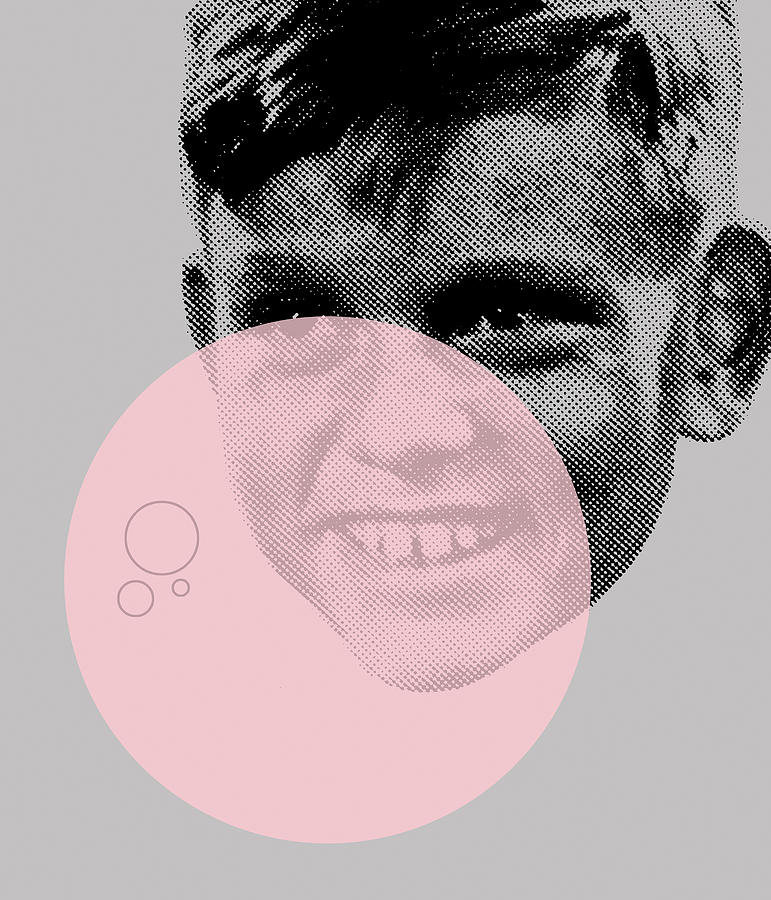 Vintage Drawing - Boy With Bubble by CSA Images