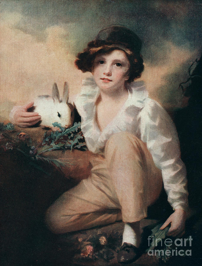 Boy With Rabbit C1814 1912 Artist By Print Collector   Boy With Rabbit C1814 1912artist Print Collector 