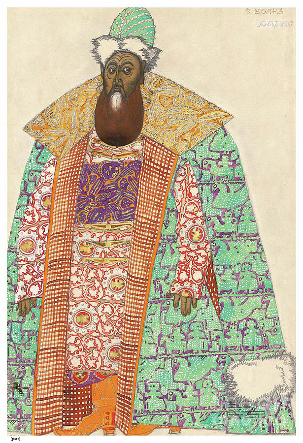 Boyar. Costume Design For The Opera Drawing by Heritage Images