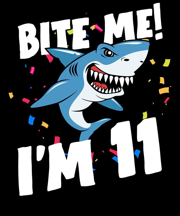 Boys 11 Years Old Happy Birthday Gifts Fun Party Shark ...