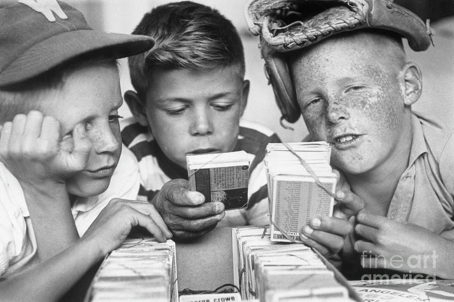 Boys Collecting Baseball Cards Photograph by Bettmann