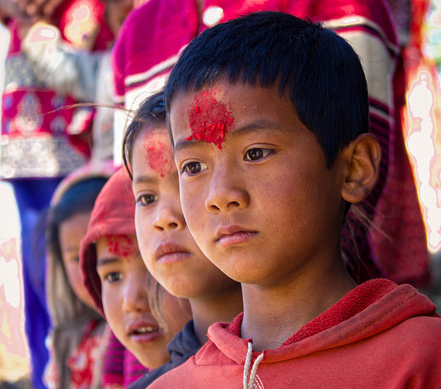 Boys From Nepal Photograph by Manu Morales