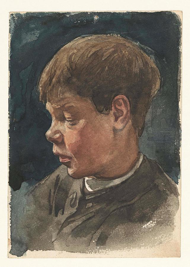 Boys head. Painting by Willem Witsen