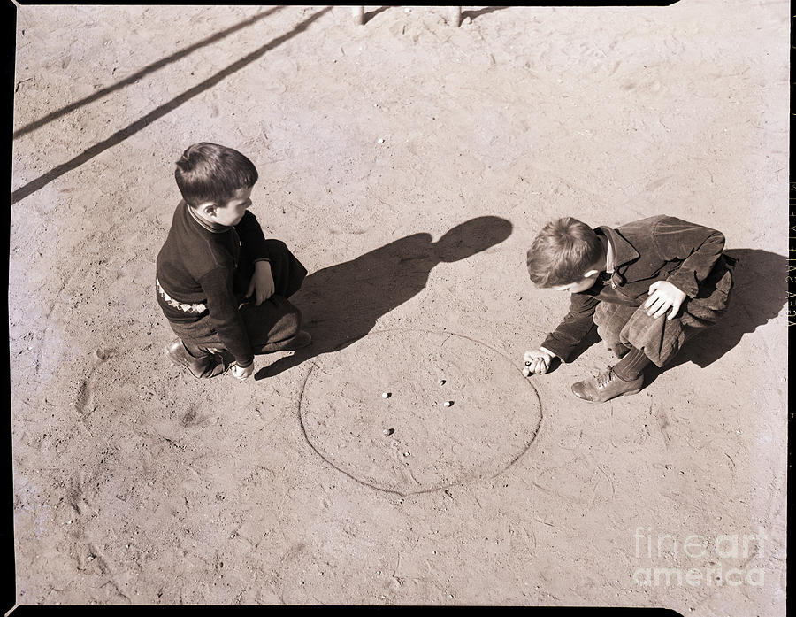 Boys Playing Marbles Photograph by Bettmann