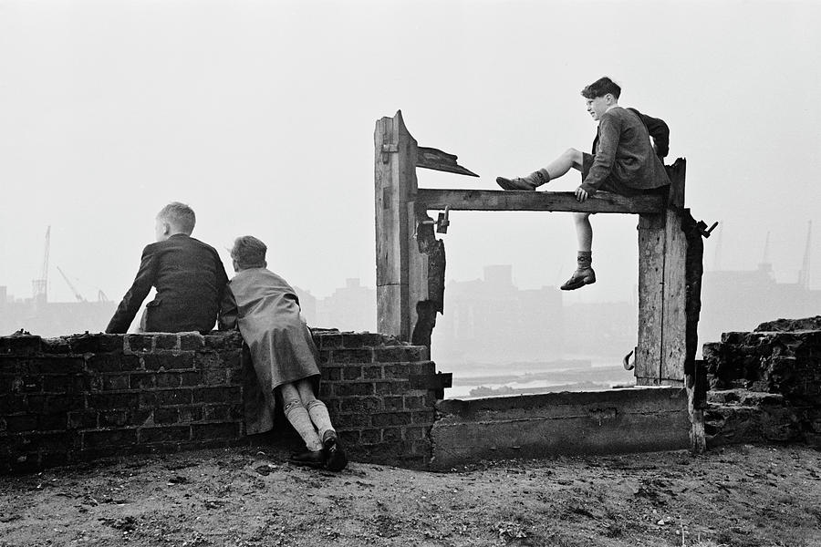 Boys Watch Shipping Photograph by Bert Hardy
