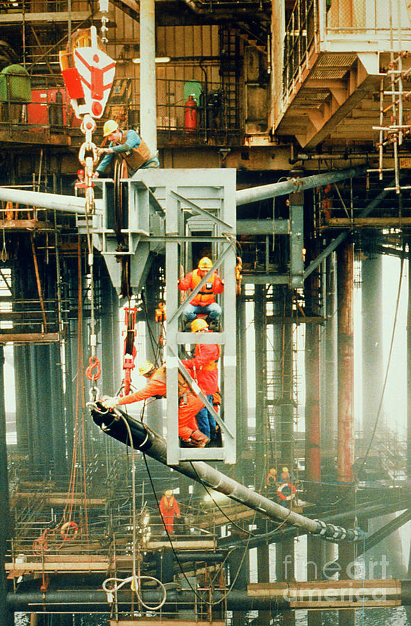 Bp Forties Charlie Oil Producction Platform Photograph by Richard ...