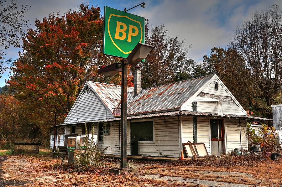 BP Vintage Gas Station  Photograph by Carol Montoya