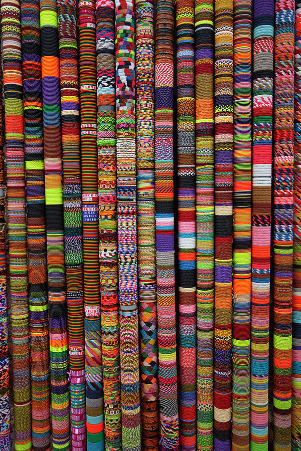 Bangle Photograph - Bracelets At Handcraft Shop, Cusco, Peru by David Wall