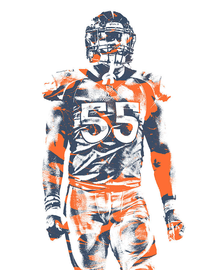 Demaryius Thomas Denver Broncos Watercolor Strokes Pixel Art 503