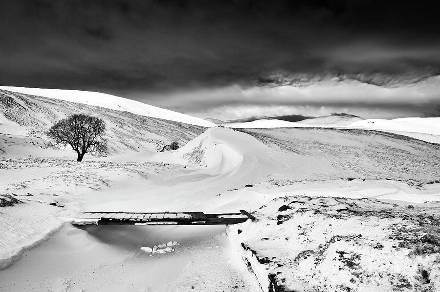 Braemar Pass in Winter Monochrome Photograph by Tim Gainey