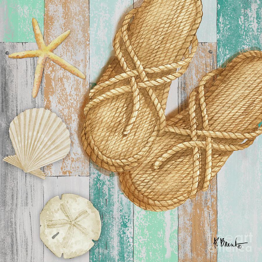 Shell Painting - Braided Sandals II by Paul Brent
