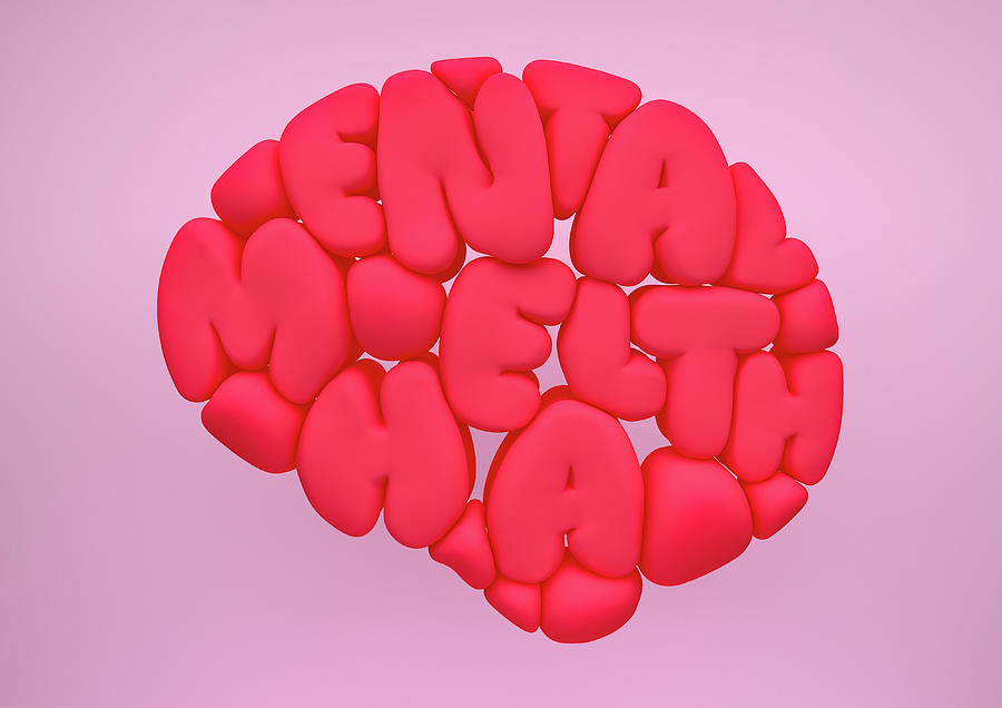 Brain Formed From Phrase Mental Health Photograph by Ikon Images