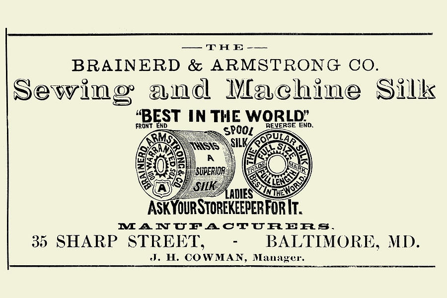 Brainerd & Armstrong Co. Sewing and Machine Silk Painting by Unknown