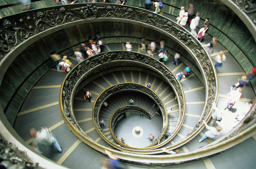 Bramantes Staircase, Vatican Museum Photograph by Karl Weatherly