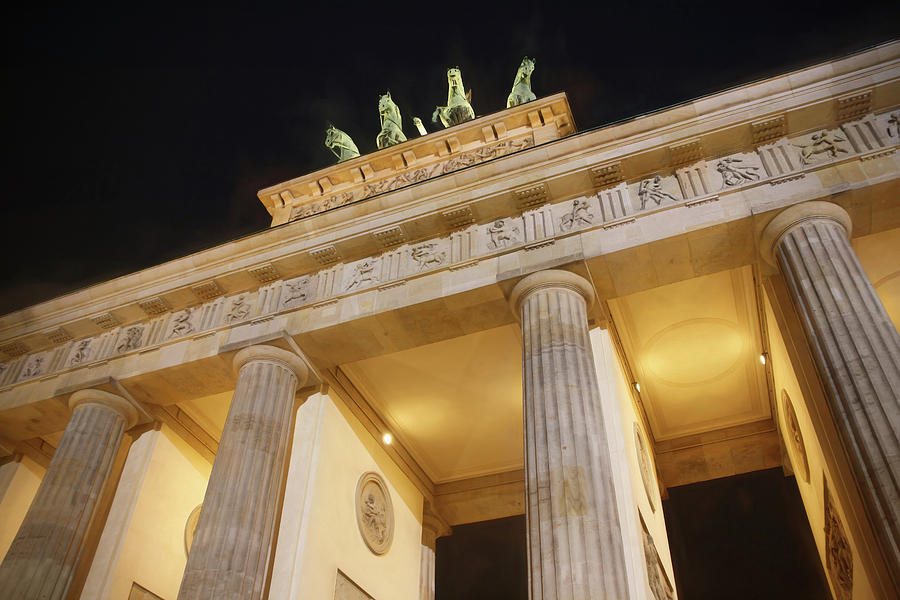 Brandenburg Gate Berlin Germany by Night  Photograph by Carol Japp
