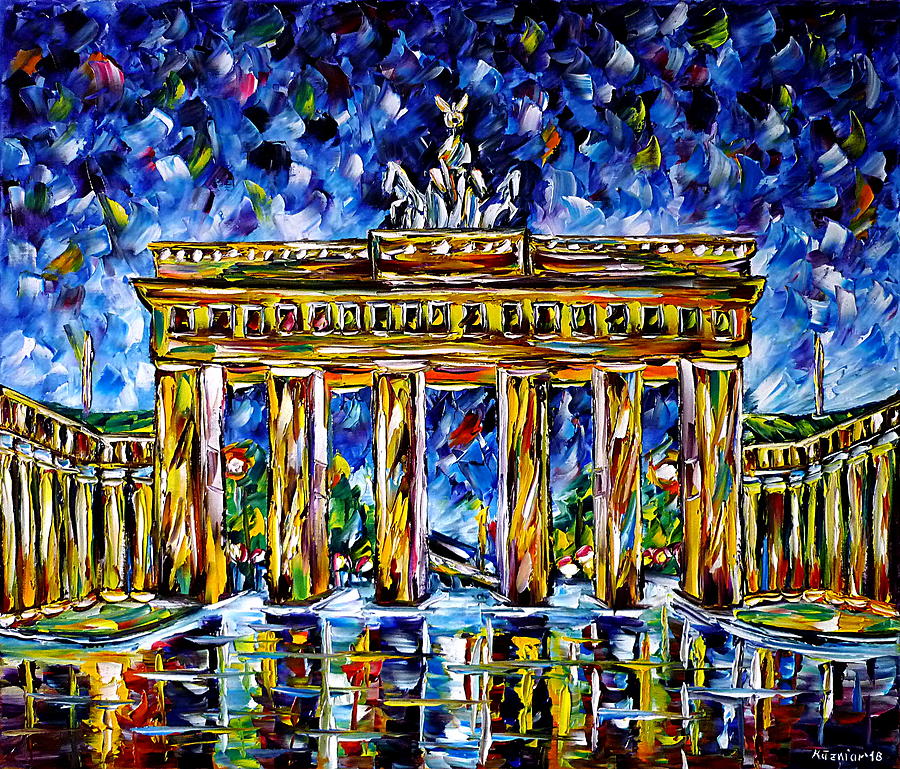 Brandenburg Gate Painting by Mirek Kuzniar