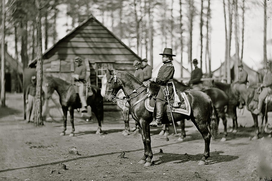 Brandy Station, Va. Gen. Rufus Ingalls on horseback Painting by Brandy Station, Va. Gen. Rufus Ingalls on horseback Painting by