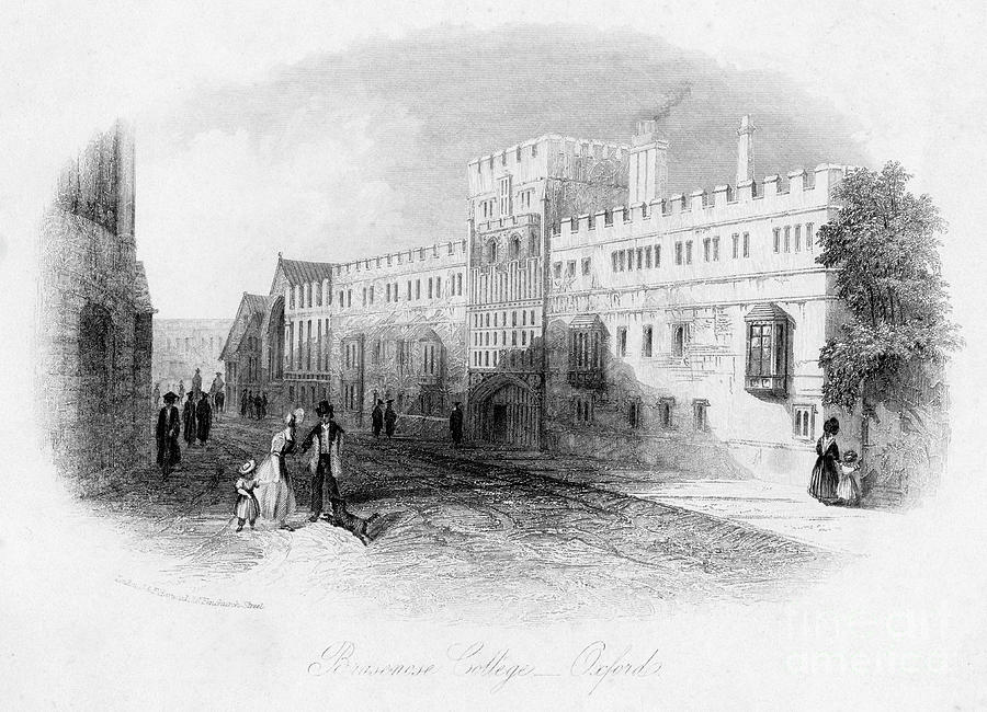 Brasenose College, Oxford University Drawing by Print Collector