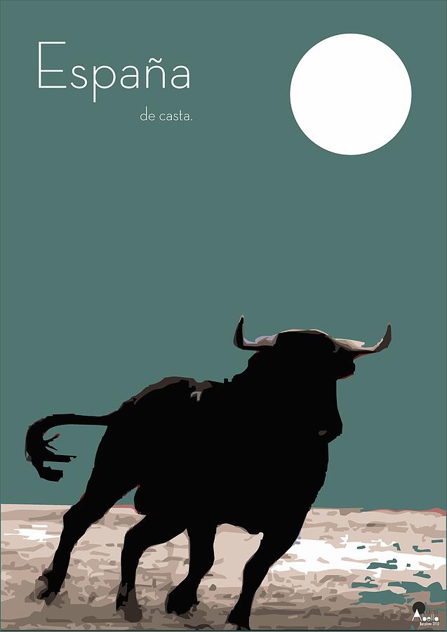 Bravo bull of Miura Digital Art by Joaquin Abella