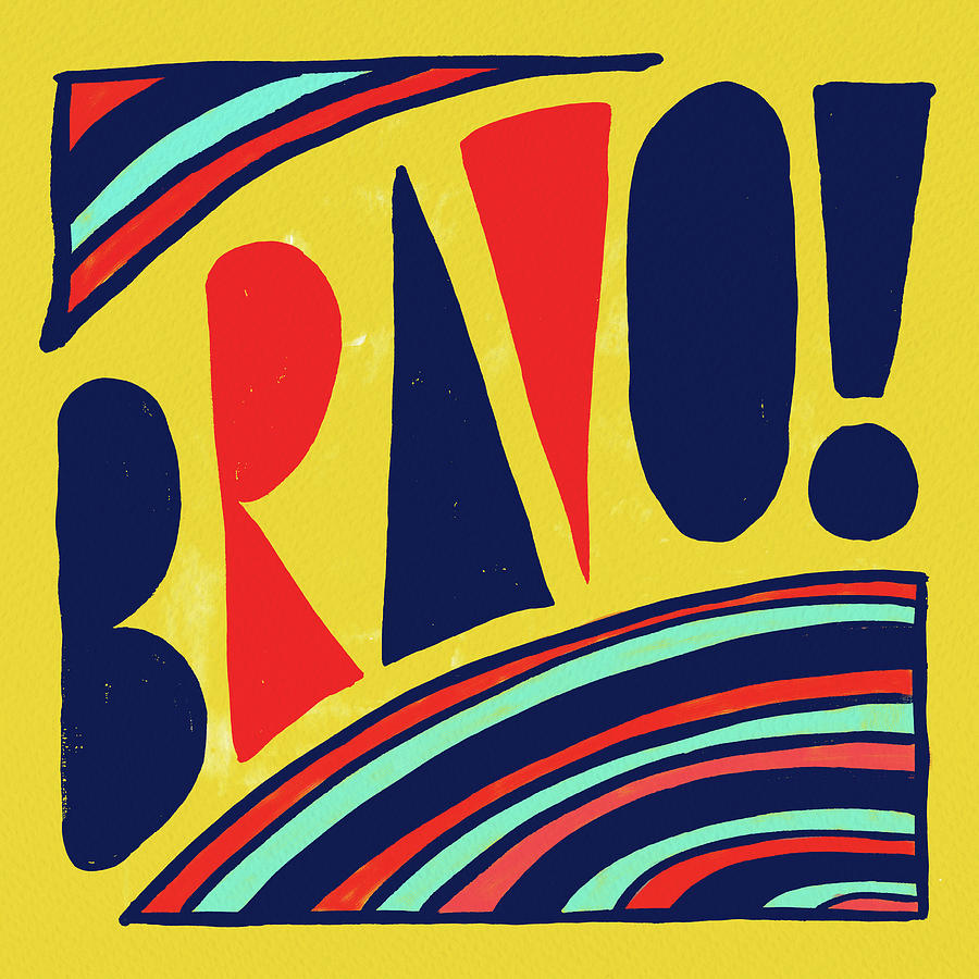 Primary Colors Painting - Bravo by Jen Montgomery