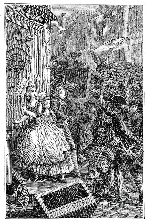 Brawls In The Street, 1885.artist L Drawing by Print Collector