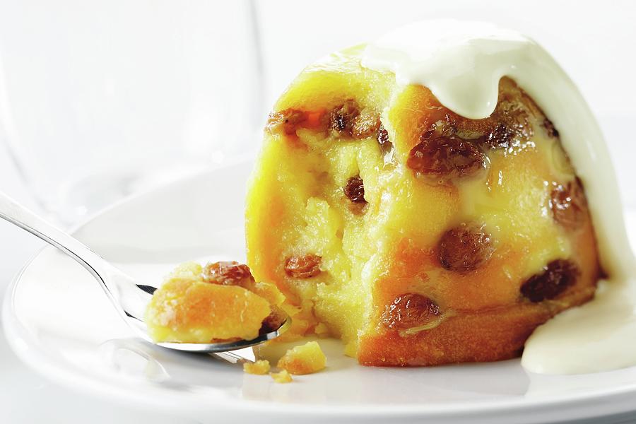 Bread And Butter Pudding With Raisins Photograph by Mark Kensett