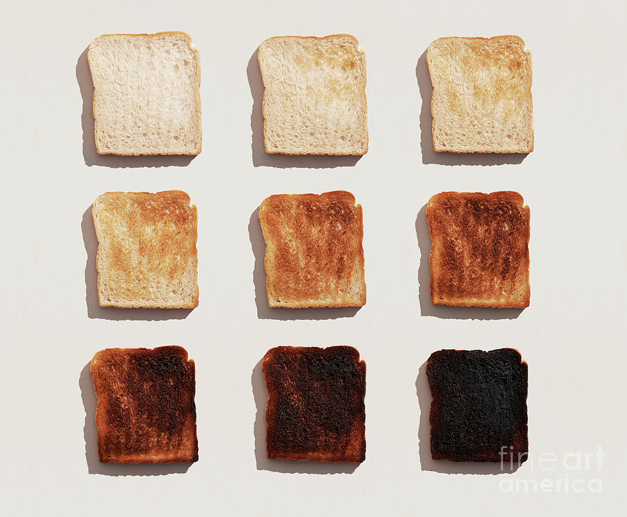 Bread Toasted In Different Ways Photograph by Tara Moore