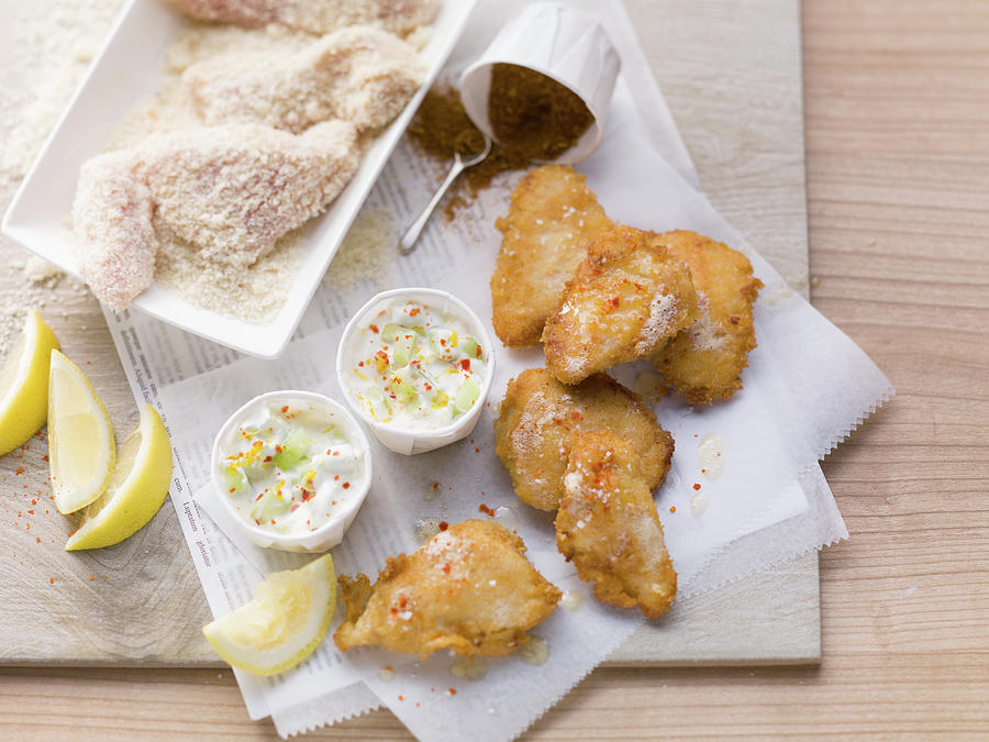 Breaded Chicken Wings To Take Away Photograph by Eising Studio