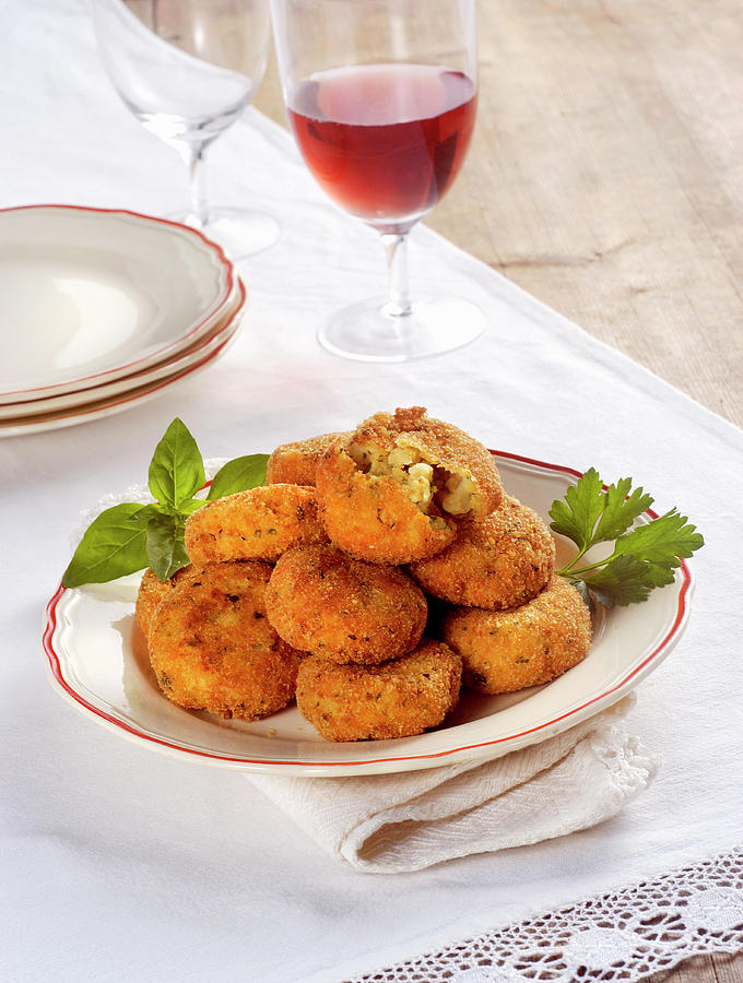 Breaded Vegetable Fritters Photograph by Franco Pizzochero