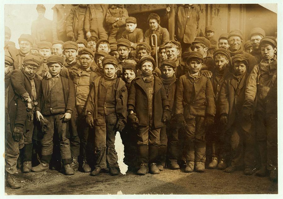 Cool Painting - Breaker Boys  Lewis Hine  1910  2 by Celestial Images