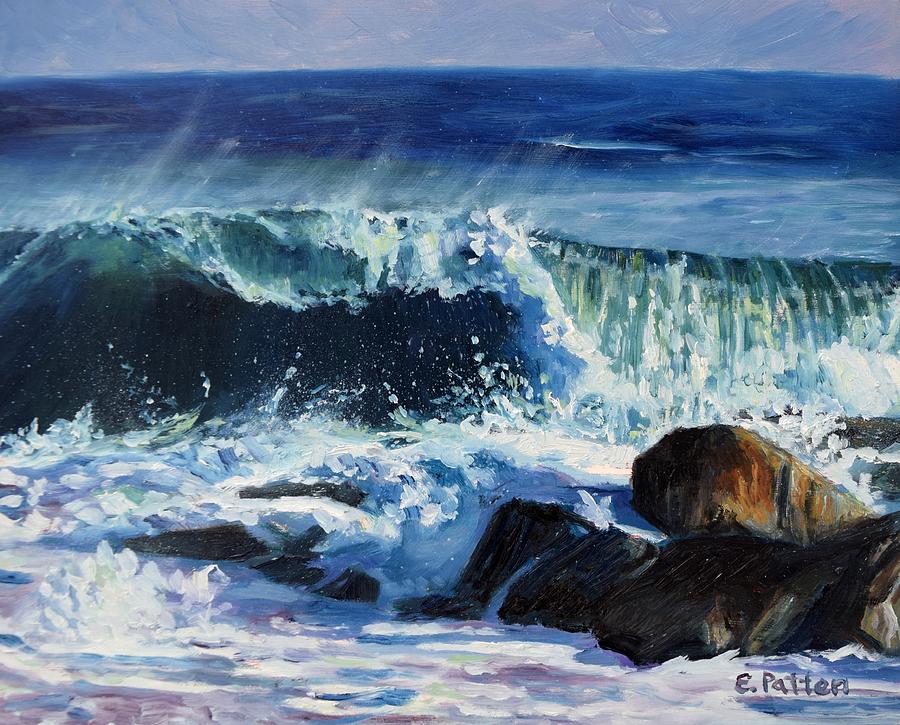 Breakers Painting by Eileen Patten Oliver