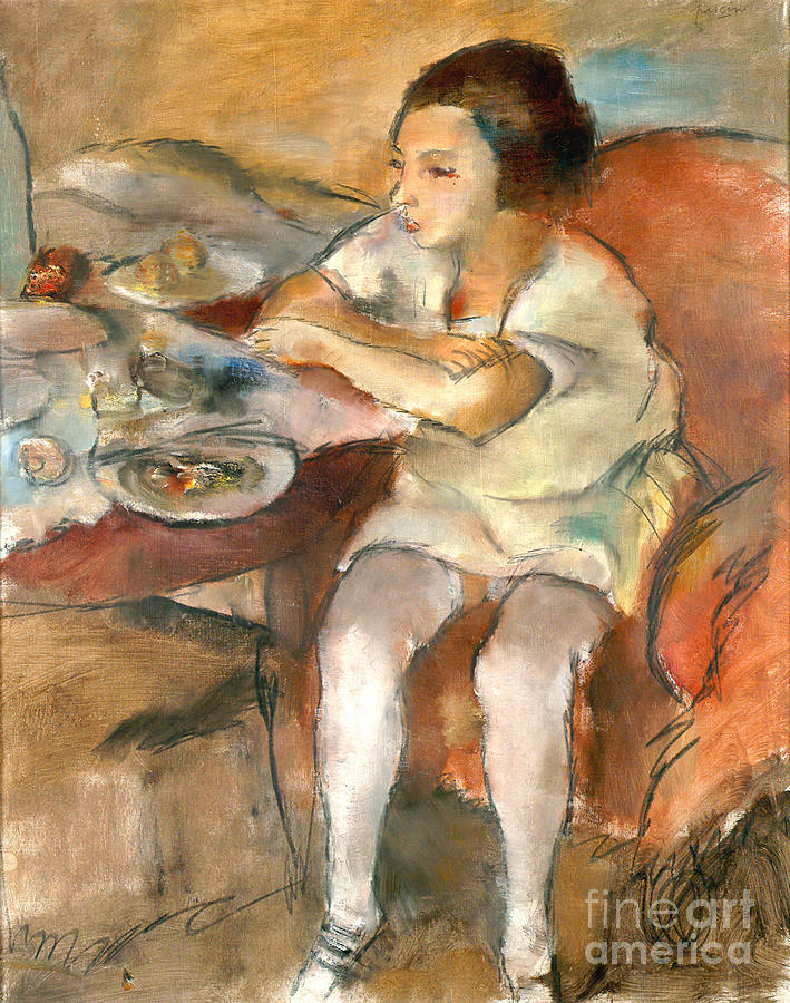 Breakfast Lunch. Artist Pascin, Jules Drawing by Heritage Images