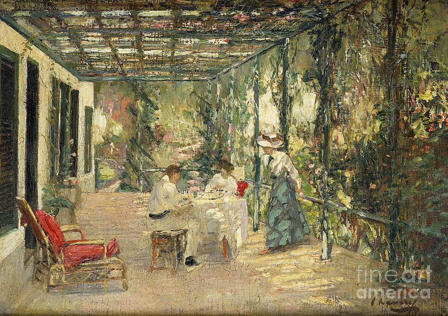 Breakfast On The Terrace Painting by John Lavery