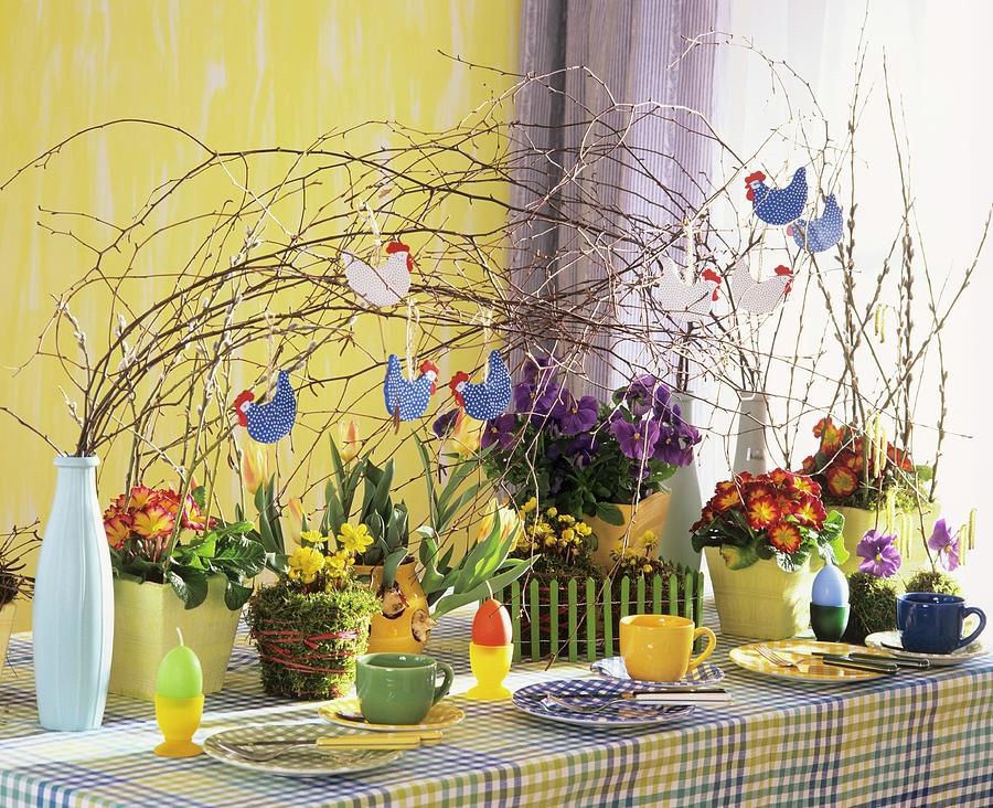 Breakfast Table With Easter Decoration Photograph by Strauss, Friedrich