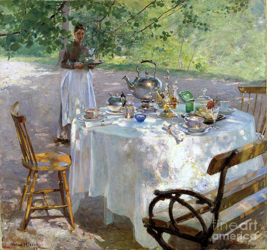 Breakfast Time, 1887. Artist Hanna Pauli Drawing by Heritage Images