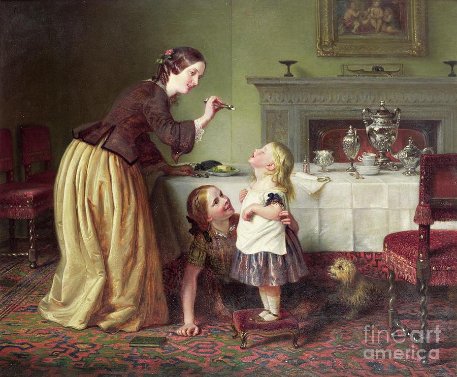 Breakfast Time, Morning Games Painting by Charles West Cope