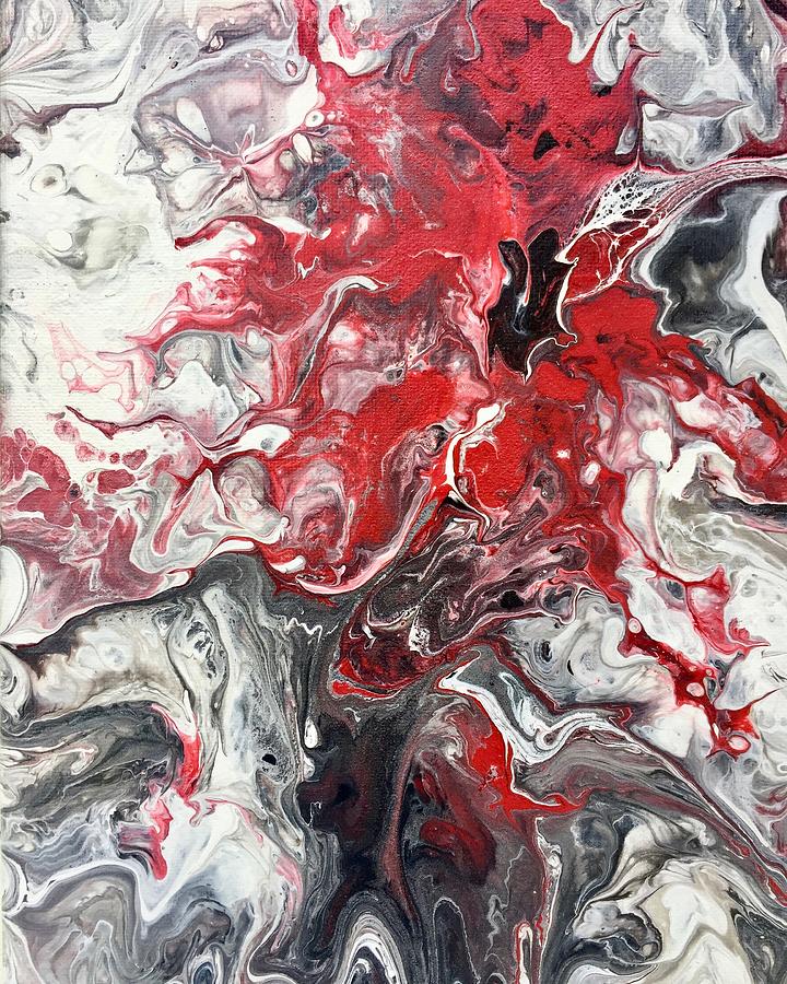 SIngle Red Painting by Deborah Younglao