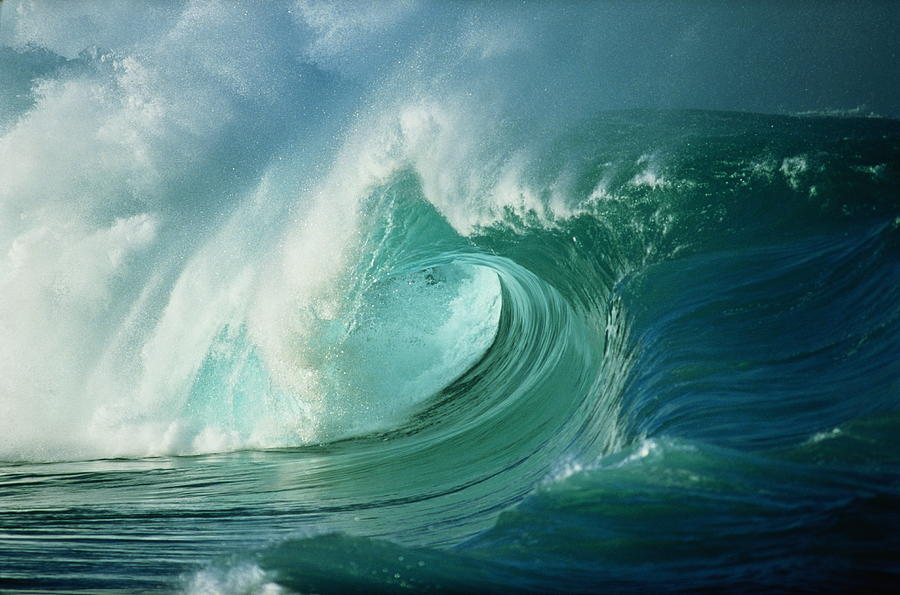 Breaking Ocean Wave, View Along Tube Photograph by Warren Bolster
