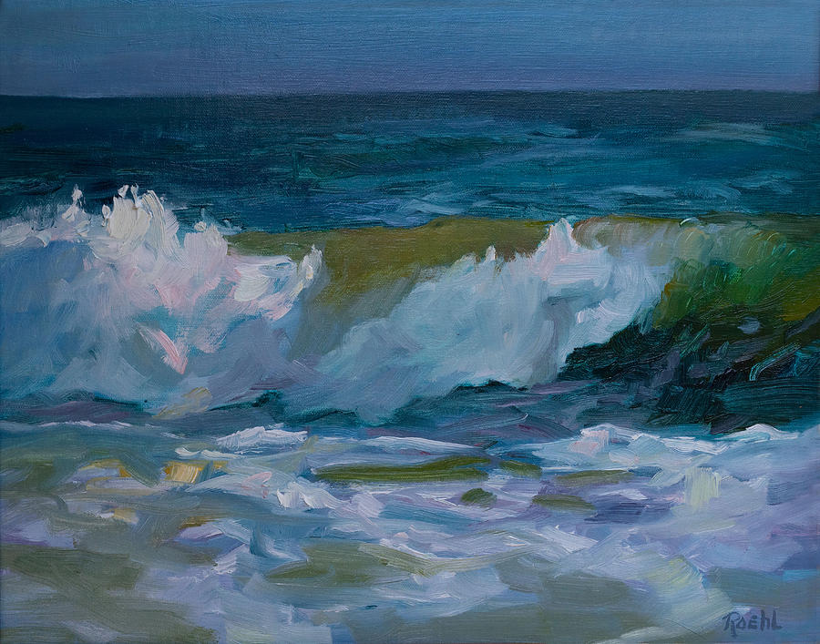 Breaking Wave Painting By Barbara Roehl - Fine Art America