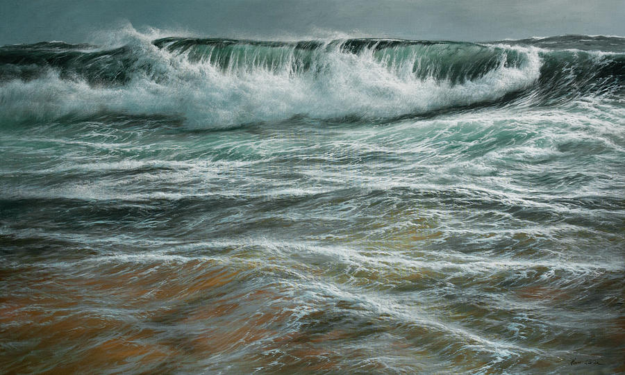Breaking Wave Painting by Hans Egil Saele