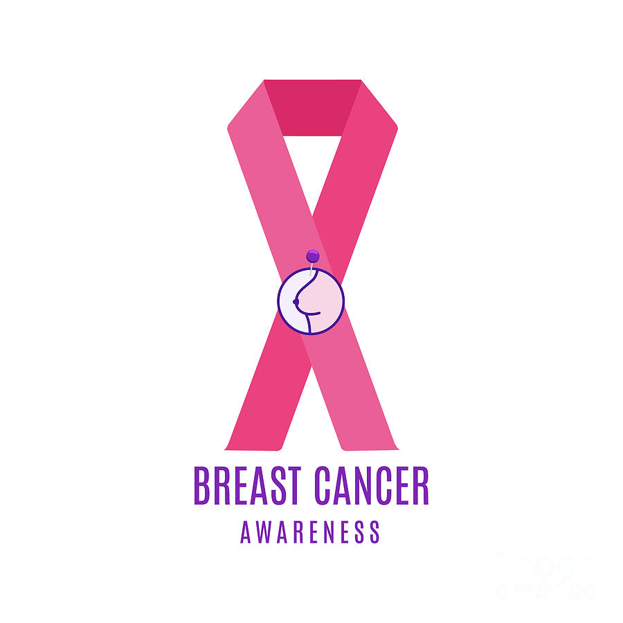 Sign Photograph - Breast Cancer Awareness by Art4stock/science Photo Library