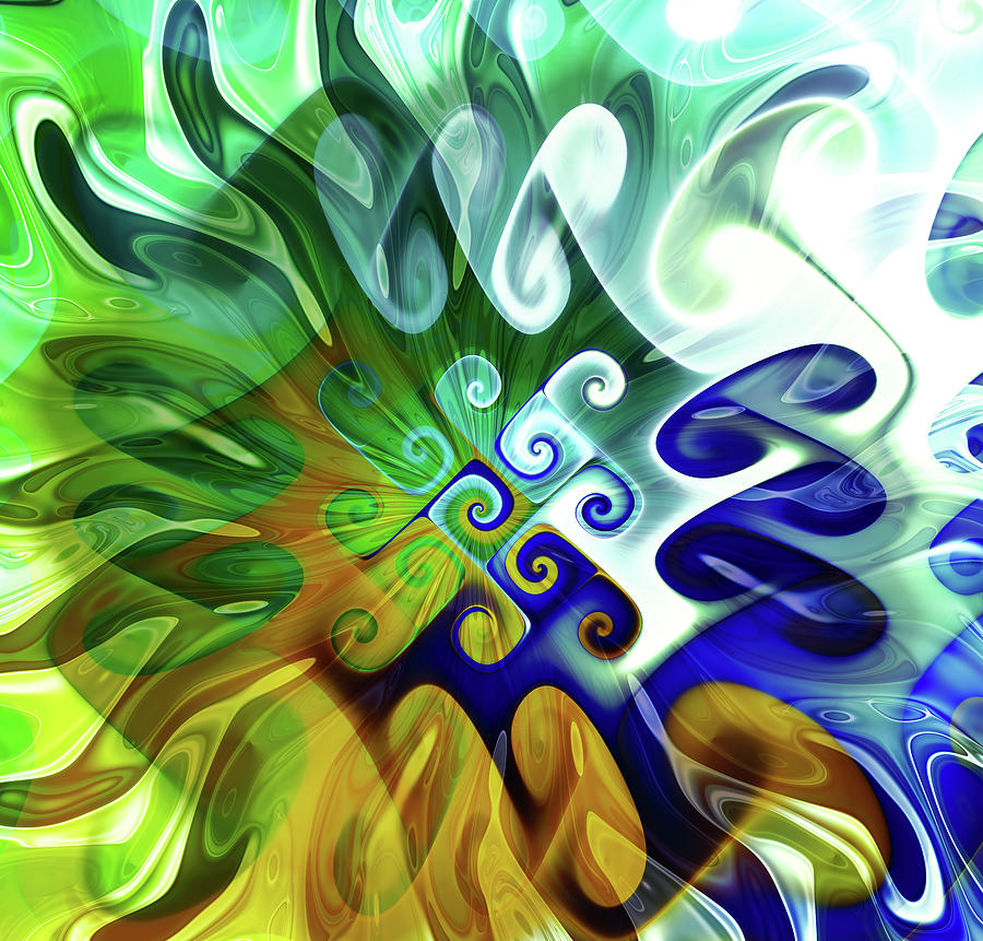 Abstract Digital Art - Breath by Fractalicious