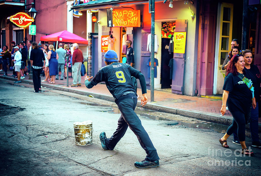 Brees on Bourbon Street New Orleans Photograph by John Rizzuto
